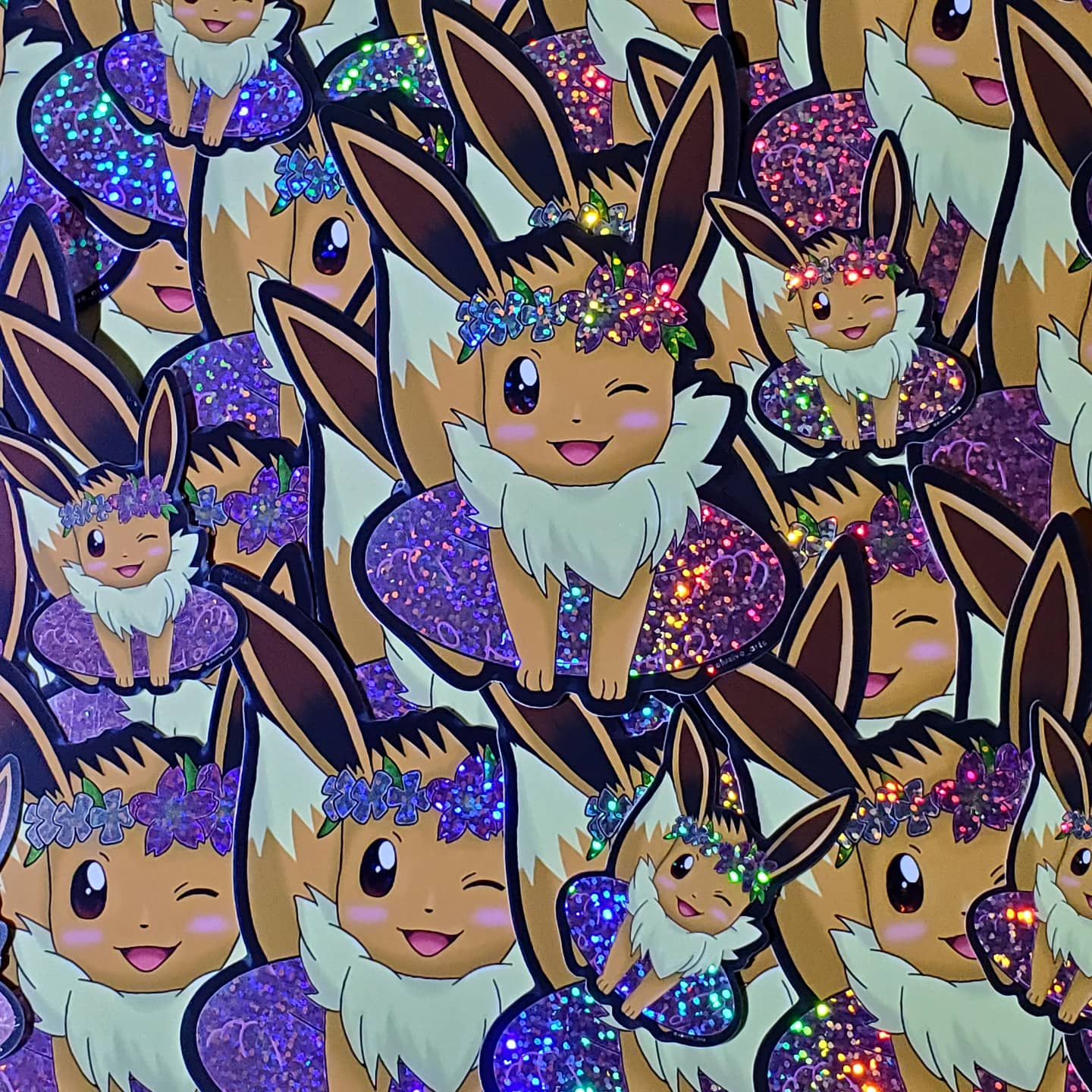 Flower Crown Eevee (Holographic)